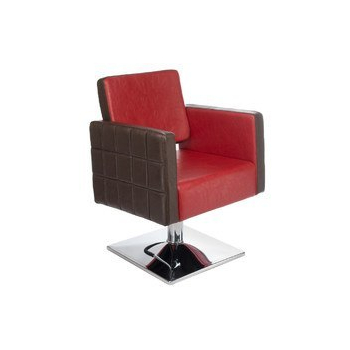 Fotel fryzjerski Ernesto czerwono-brązowy BM-6302   Tanio!